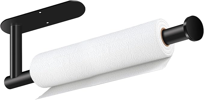Paper Towel Holder, Self Adhesive or Drilling Paper Towel Holder Under Cabinet by ProvideThePerfectChoice