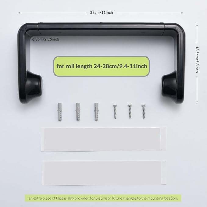 simpletome Paper Towel Holder Under Cabinet or Wall Mount ONE Hand Operation - Image 6
