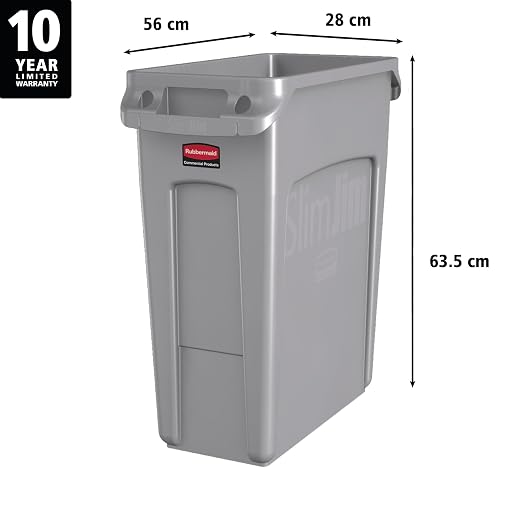 Rubbermaid Commercial Products SLIM JIM Plastic Rectangular Trash/Garbage - Image 2