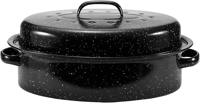 JY COOKMENT 15.7" Enameled Oval Roaster by JYCOOKMENT