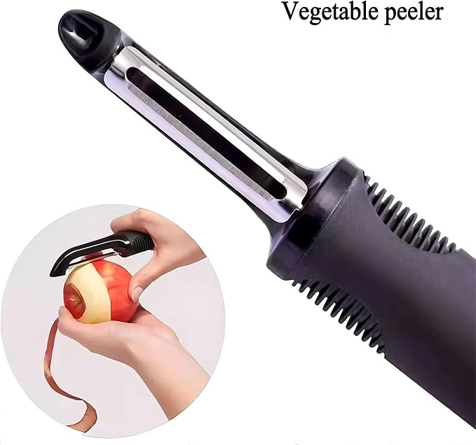 Swivel Vegetable Peeler with Non-Slip Ergonomic Handle, Rust-Proof Steel Blades - Image 6