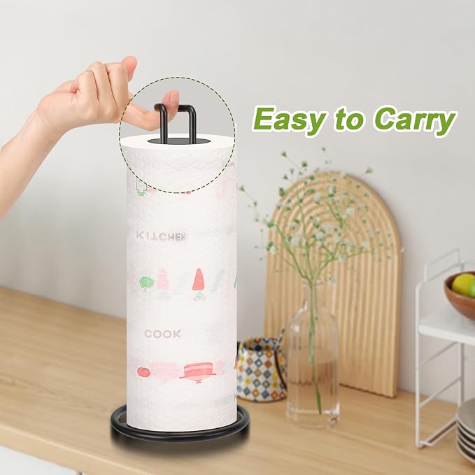 NearMoon Paper Towel Holder, Sturdy Paper Towel Stand Dispenser-All Metal - Image 6