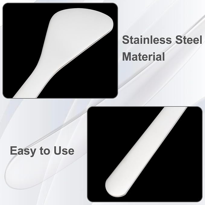Pndeyo 3pcs Mini Stainless Steel Makeup Spatula, Reusable Cosmetic Cream - Image 3