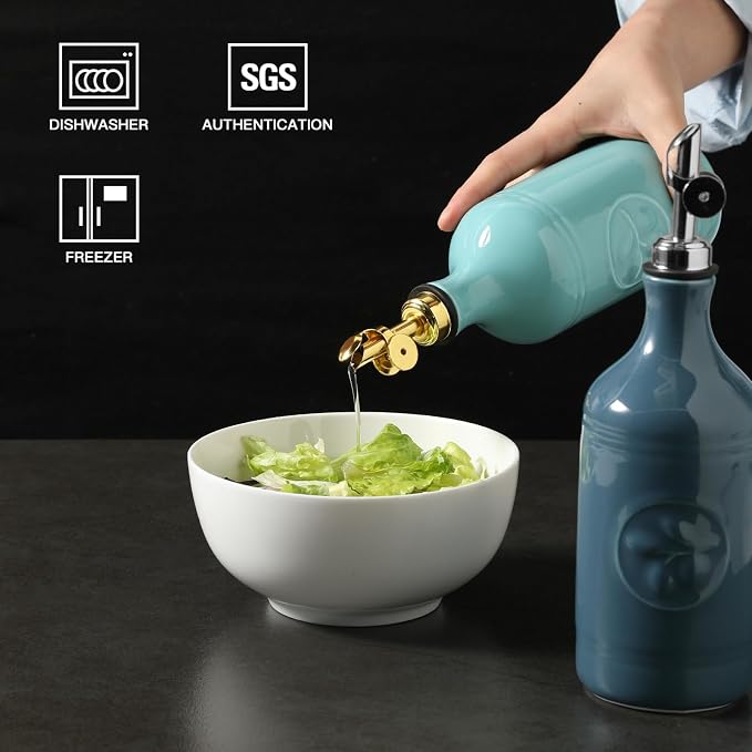 Sweejar 16 Oz Ceramic Olive Oil Dispenser Bottle, Oil Dispenser - Image 3