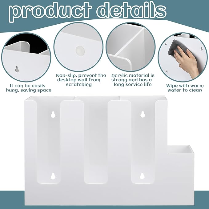 Cunhill 4 Compartments Acrylic Coffee Cup and Lid Storage Organizer Holder - Image 3