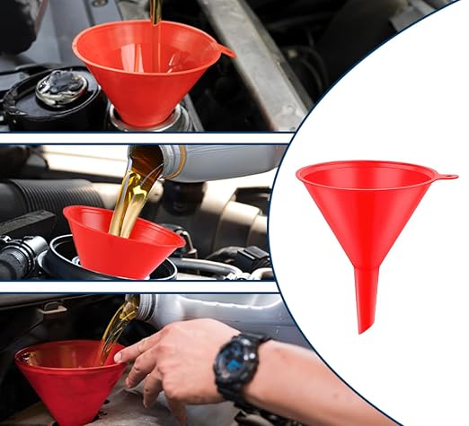 Arcimatto 3 Pack Automotive Oil Funnels Set, Right Angle Funnels, Car Plastic - Image 7