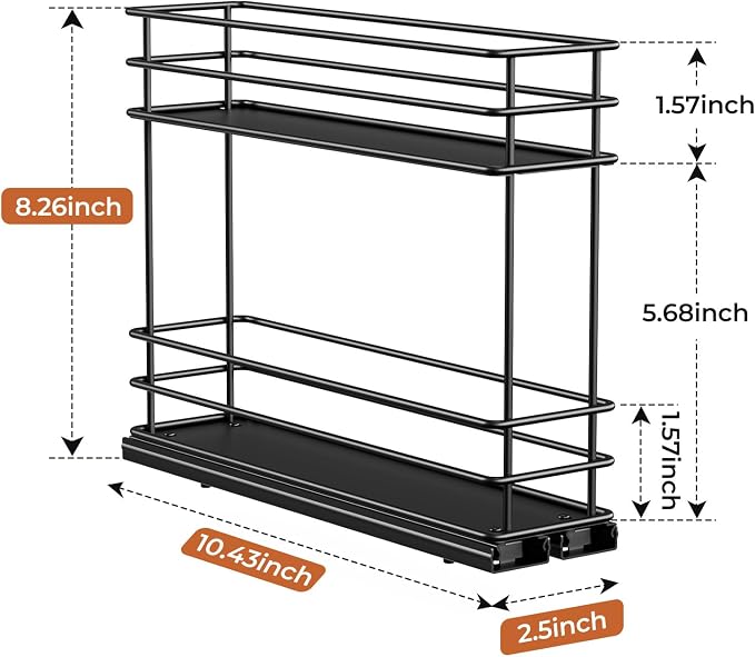 Mystozer Pull Out Spice Rack Organizer - Image 6