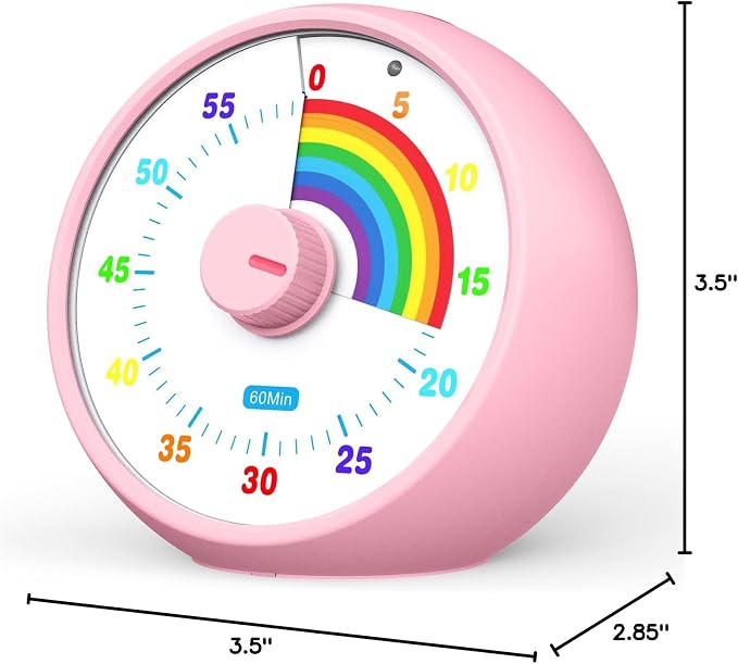 Visual Timer for Kids, 60-Minute Countdown Timer for Classroom Office Kitchen - Image 7