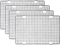 Tebery 4 Pack Black Heavy-Duty Wire Cooking Rack Baking Racks, Nonstick Baking by Tebery