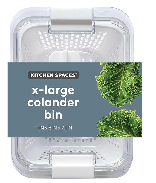 Kitchen Spaces Colander Bin, Produce Saver, Fridge Organizer by KitchenSpaces