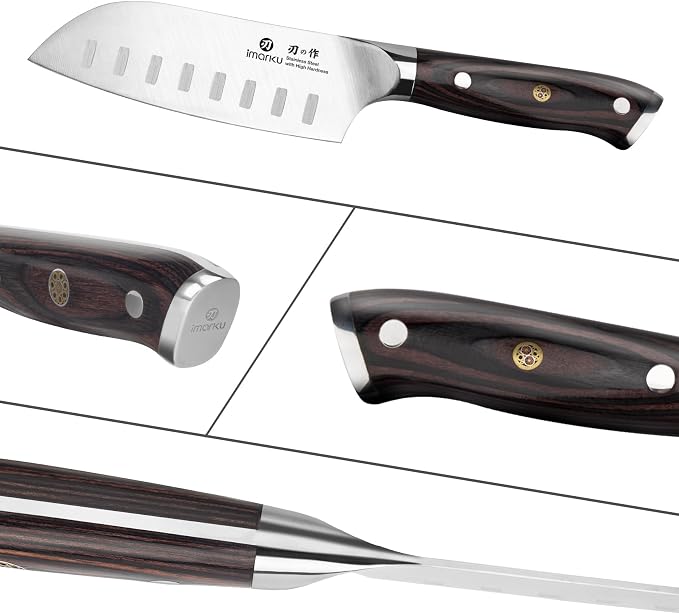 imarku Santoku Knife Chef Knife 5 inch Ultra Sharp Asian Knife Japanese Chef - Image 7
