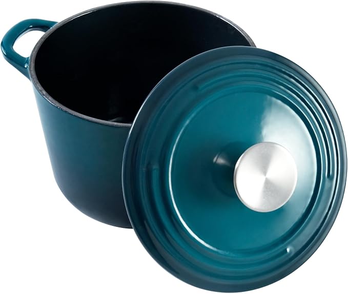 Flavehc Dutch Oven Pot with Lid 1.8 qt Cast Iron Dutch Oven - Image 5