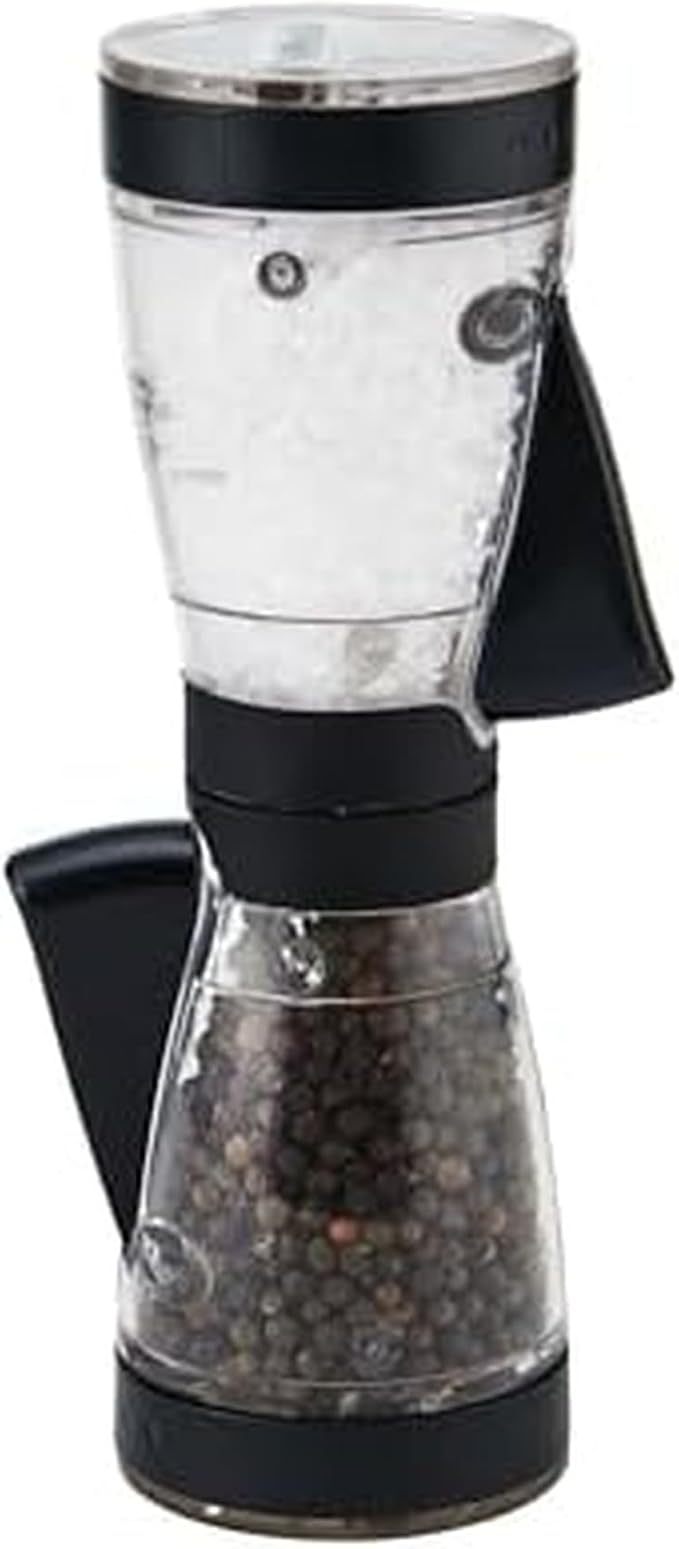 Kamenstein 5117018 One-Handed 2-in-a-1 Dual Salt and Pepper Grinder by Kamenstein