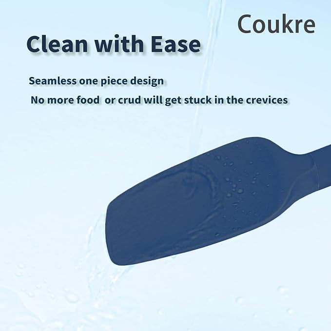 Coukre Silicone Spatula Set of 5, High Temperature Resistant, Food Grade - Image 4