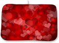 Red Valentines Dish Drying Mat 18x24 Inch Red Hearts Dish Drainer Protector Pad by Sorktse