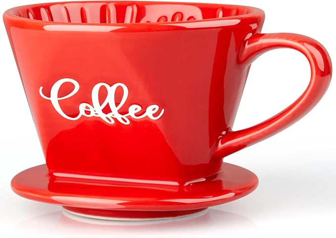 Pour Over Coffee Maker, Ceramic Pour Over Coffee Dripper, Manual Brew Maker by Unknown