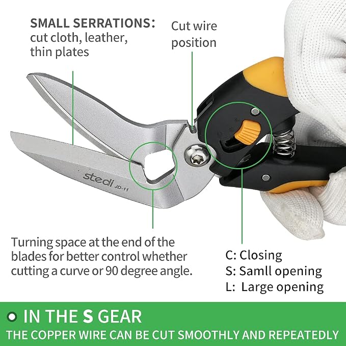 stedi 9-Inch Scissor Heavy Duty, All Purpose Scissors, Cardboard and Carpet - Image 5