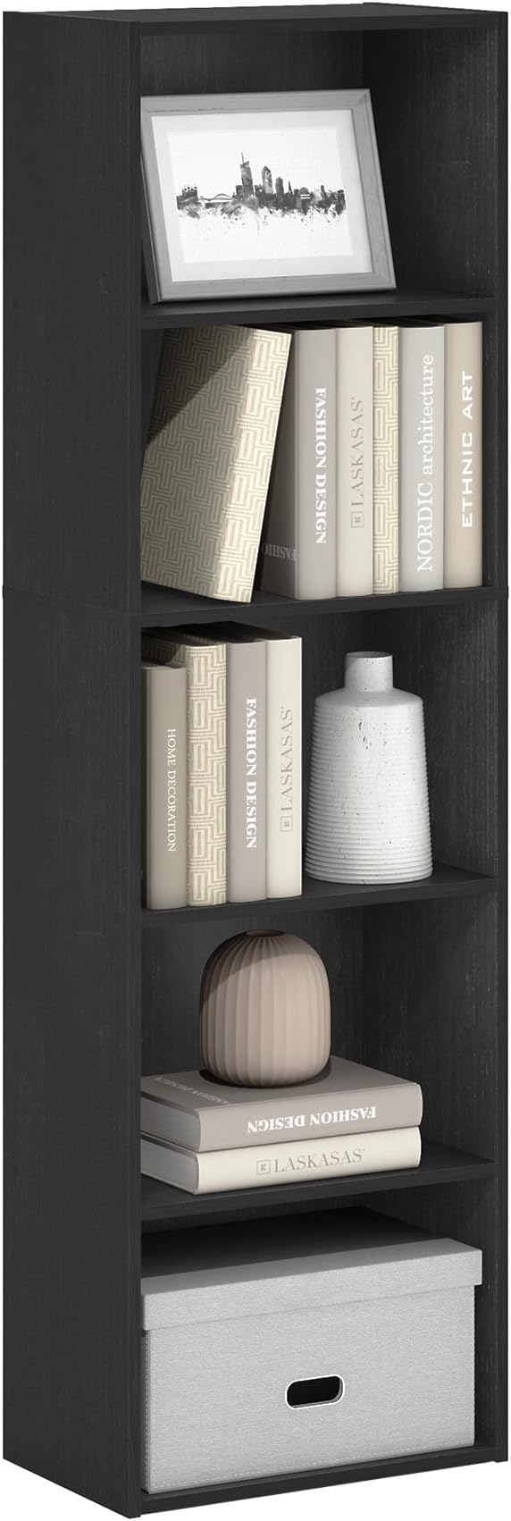 Furinno LUDER Book Shelf, 5-Tier Bookshelf, Bookcase by Furinno-FitsYourSpaceFitsYourBudget