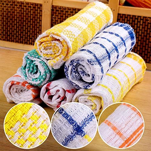 Patelai 12 Pcs Kitchen Dish Cloths Washing, Color, 14x14 Inch,12x12