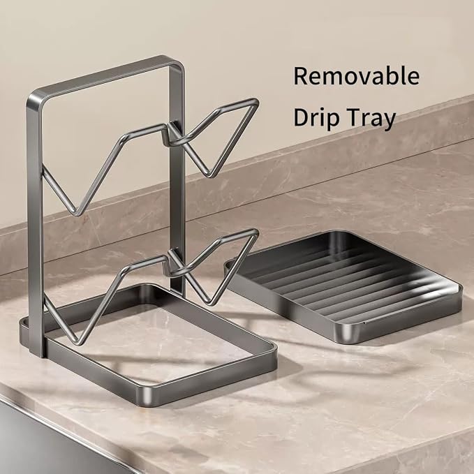 Kitchen Pot Lid Storage Rack, Thickened Carbon Steel Material Pot Lid Holder - Image 4