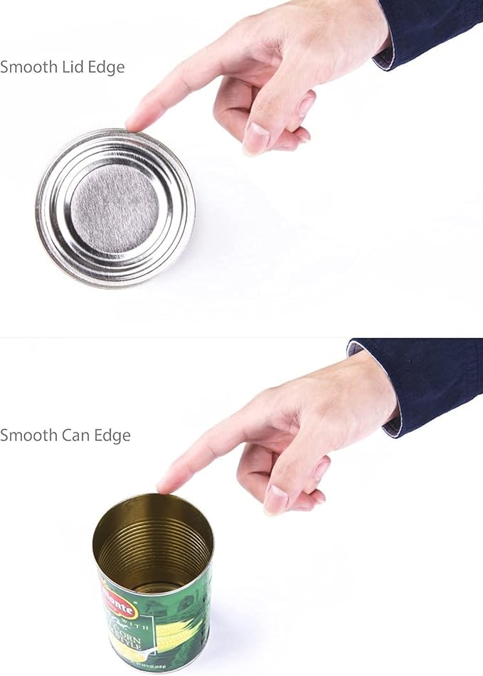 Safety Manual Can Tin Opener, Stainless Steel Ergonomic Anti Slip Design - Image 3