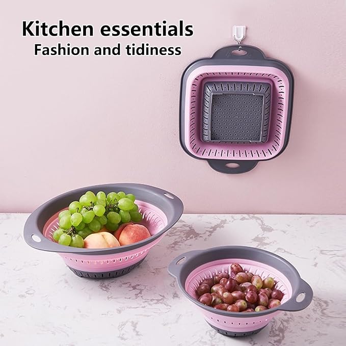 Collapsible Colander and Strainer, Silicone Strainer Colanders & Food Strainers - Image 3