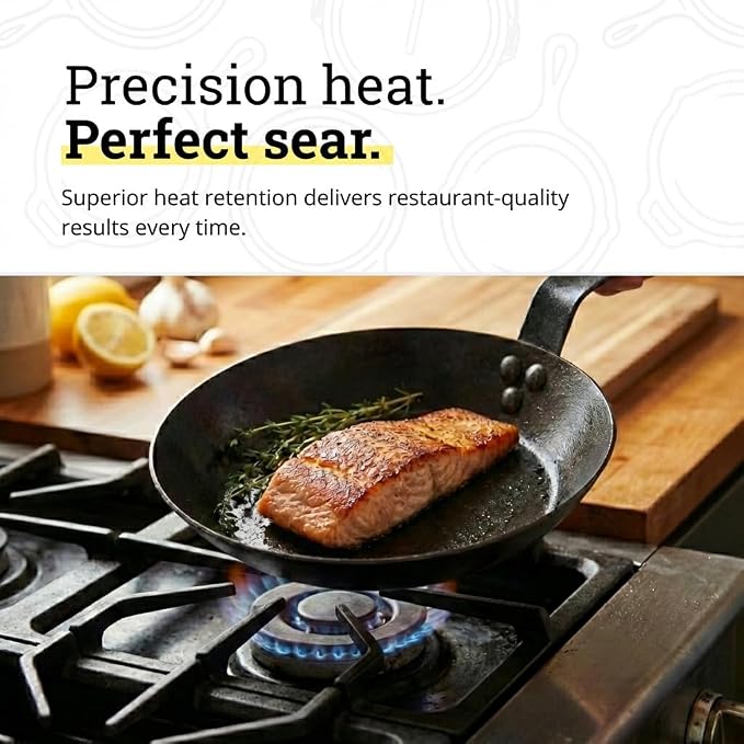 Lodge 8 Inch Carbon Steel Skillet - Image 4