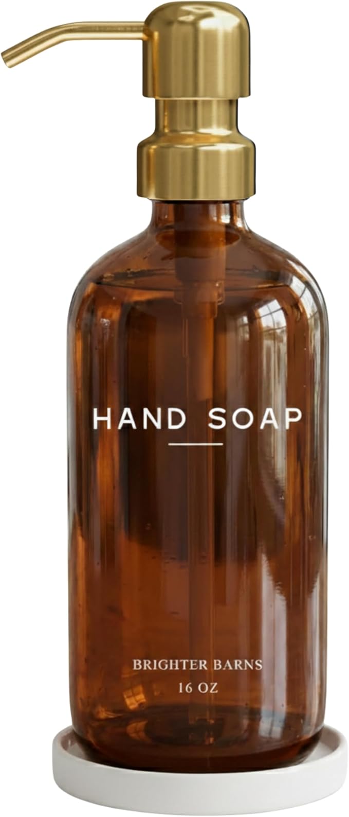 Luxury Glass Hand Soap Dispenser Bathroom Set by Brighter Barns by BrighterBarns