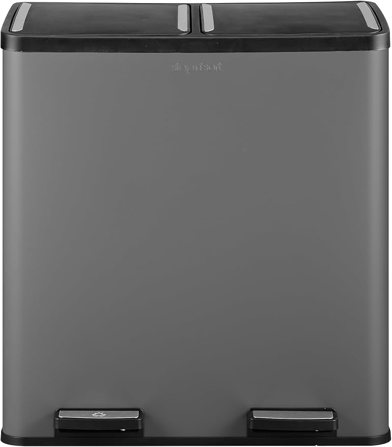 Step N' Sort The 18.5 Gallon Extra Large Capacity, Dual Trash and Recycling Bin - Image 3