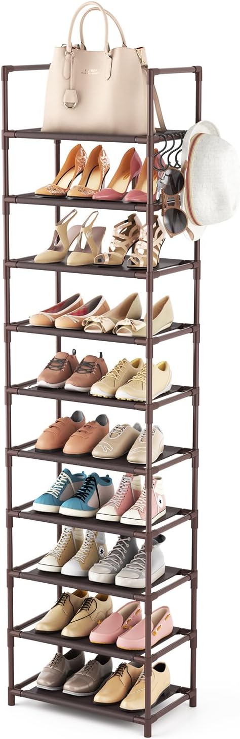LANTEFUL 10 Tiers Tall Shoe Rack 20-25 Pairs Boots Organizer Storage Sturdy by LANTEFULforTidyingHouse
