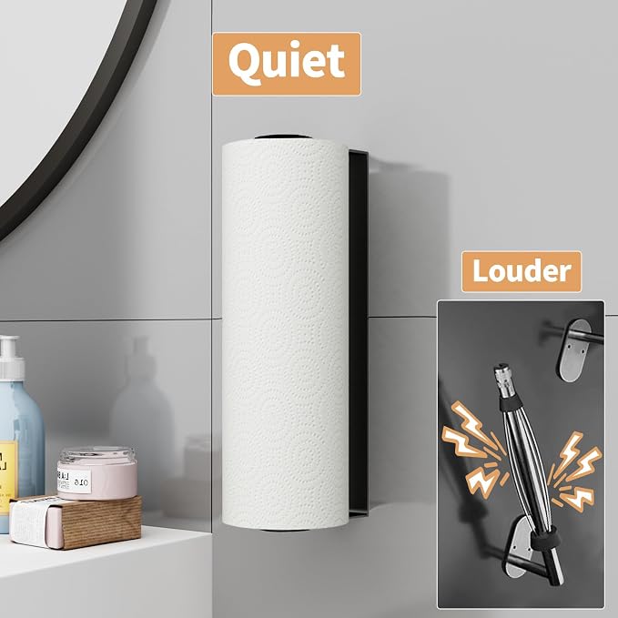 Paper Towel Holder Under Cabinet, Stainless Steel, Wall Mount - Image 4