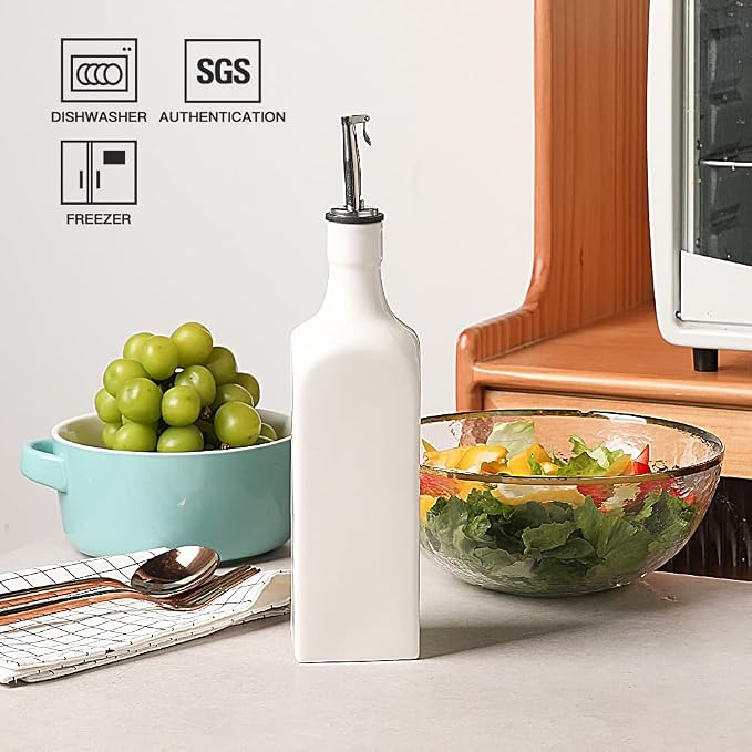 Sweejar 19 Fl Oz Ceramic Olive Oil Dispenser Bottle - Image 2