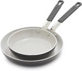GreenPan x Bobby Flay 2 Piece- 8” and 10” Nonstick Frying Pan Skillet Set by GreenPan