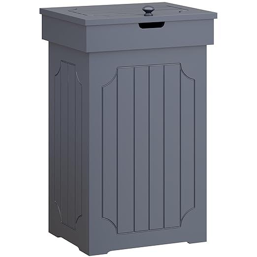 Function Home Trash Can Cabinet, 13 Gallon Kitchen Garbage Can, Wood Recycling by FunctionHome