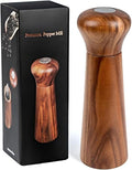 Wooden Pepper Grinder, Refillable Pepper Mill, Adjustable Pepper Shaker by UNIOVC