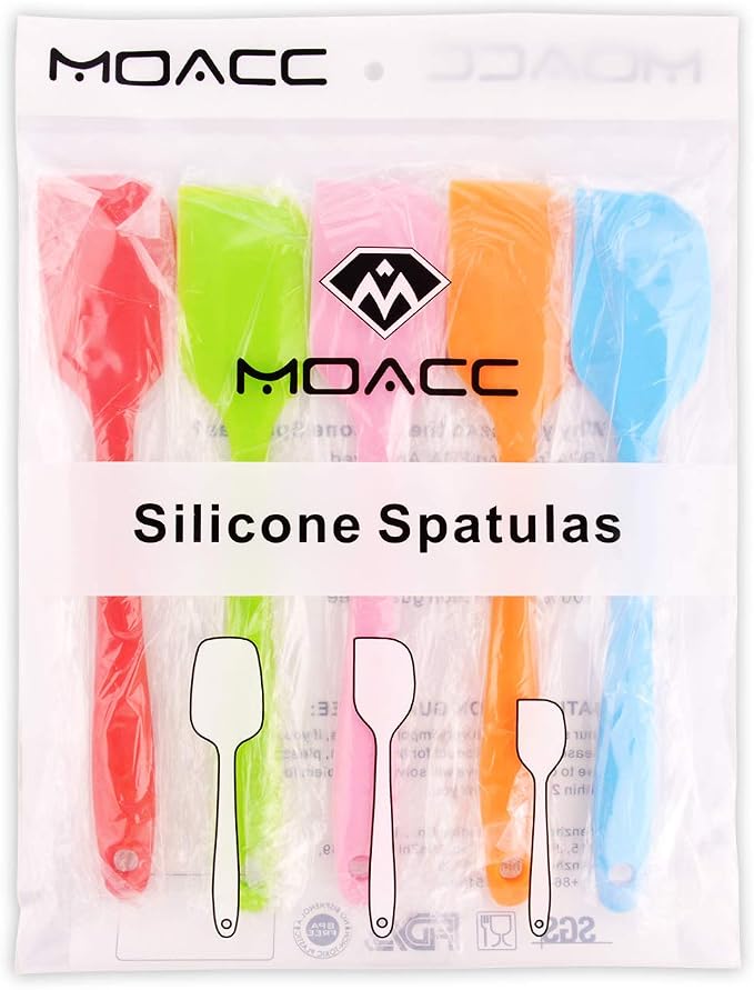 Silicone Spatulas, 8.5 inch Small Rubber Spatula Seamless One Piece Design Heat - Image 7