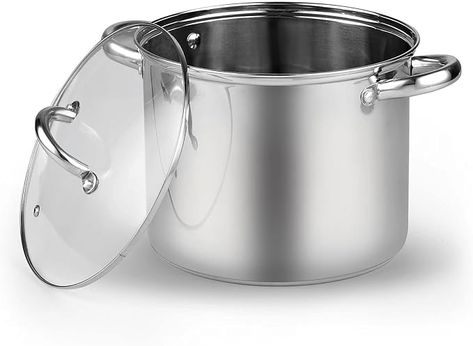Cook N Home Stockpot with Lid, Basics Stainless Steel Soup Pot - Image 9