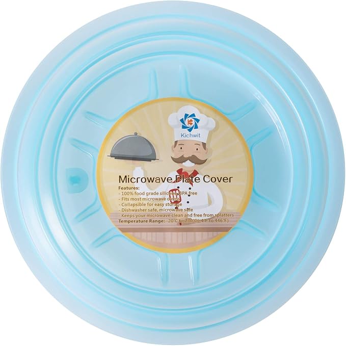 Kichwit Collapsible Silicone Microwave Plate Cover Splatter Guard, Dishwasher - Image 8