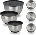 GreatChef Mixing Bowls Stainless Steel Set of 9-1.5, 5QT Bowl and Graters by Unknown