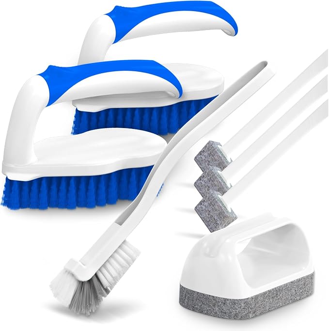 Holikme 7 Pack Deep Cleaning Brush Set, Scrub Brush, Grout Brush, Pool Brush by Holikme