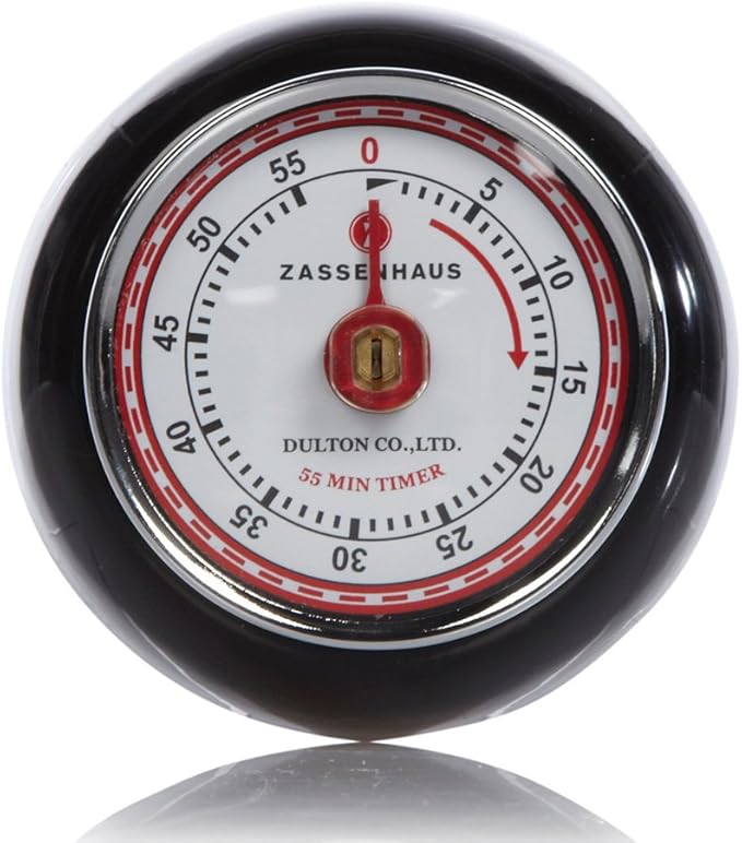 Zassenhaus Magnetic Retro Kitchen Timer, Classic Mechanical Cooking Timer - Image 2