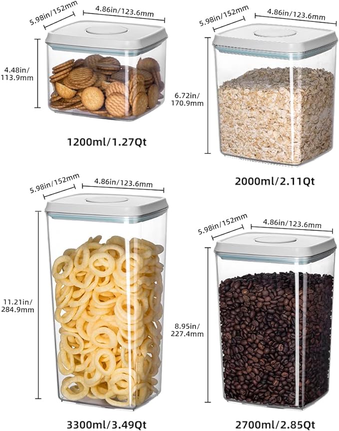 8-Piece Set of Pop Airtight Food Storage Containers - Image 6