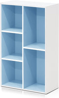 Furinno LUDER Book Shelf, 5-Cube Bookshelf, Reversible Bookcase, 9.4 x 19.5 x by Furinno-FitsYourSpaceFitsYourBudget