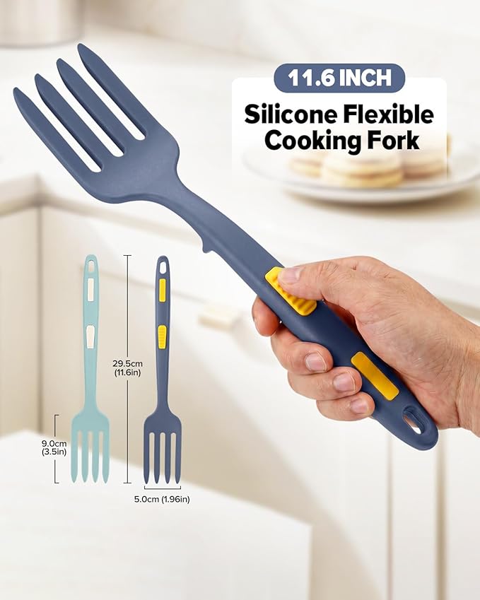 Silicone Flexible Long Handler, 11.6 Inch Heat Resistant Cooking Tool, Non - Image 8
