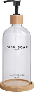 Clear Glass Dish Soap Dispenser by Brighter Barns by BrighterBarns