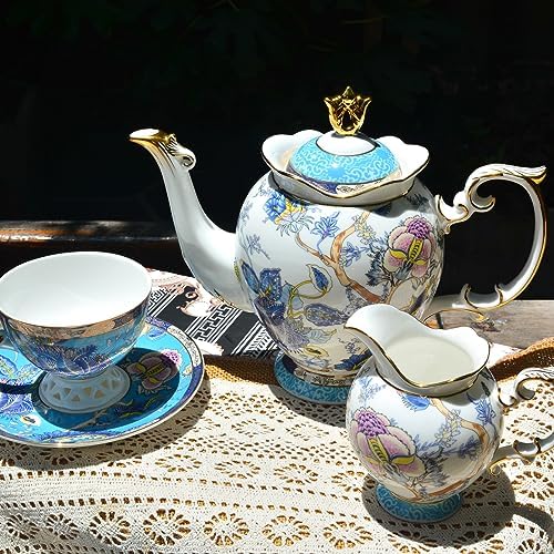 ACMLIFE Porcelain Creamer Set for Coffee Cup Set, 10.6 oz Bone China