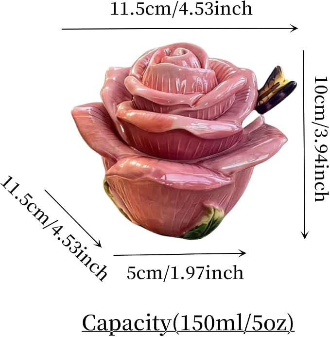 Ceramic Rose Spice Jars - Image 6