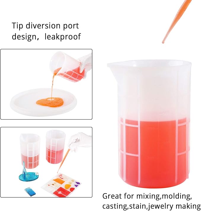 Gartful 700ml Extra Large Silicone Measuring Cups, Resin Mixing Cups - Image 3