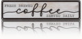 Coffee Metal Tin Signs, Fresh Brewed Coffee Served Daily Sign, Coffees by Unknown