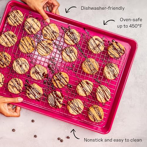 Great Jones Non Stick Wire Cooling Rack (Blueberry) – Fits Half Sheet